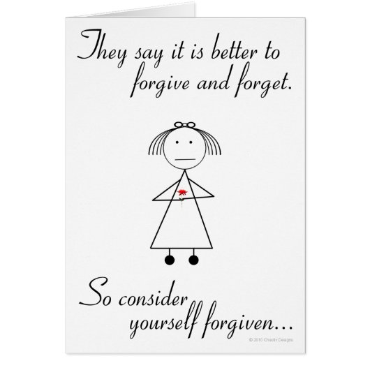 Forgive and Forget Cards (Front)