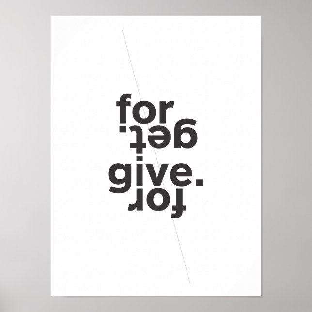 Forgive. \ Forget. Poster (Front)