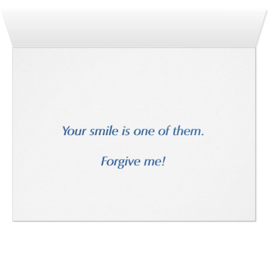 Forgive Me Card With Cavalier King Charles Spaniel (Inside Horizontal (Bottom))
