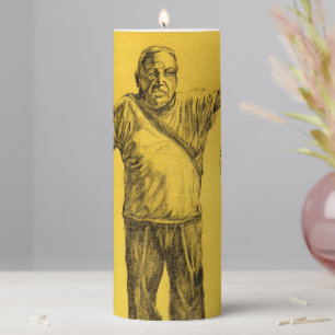 Forgive Me, My Pencil Made Me Do It Pillar Candle