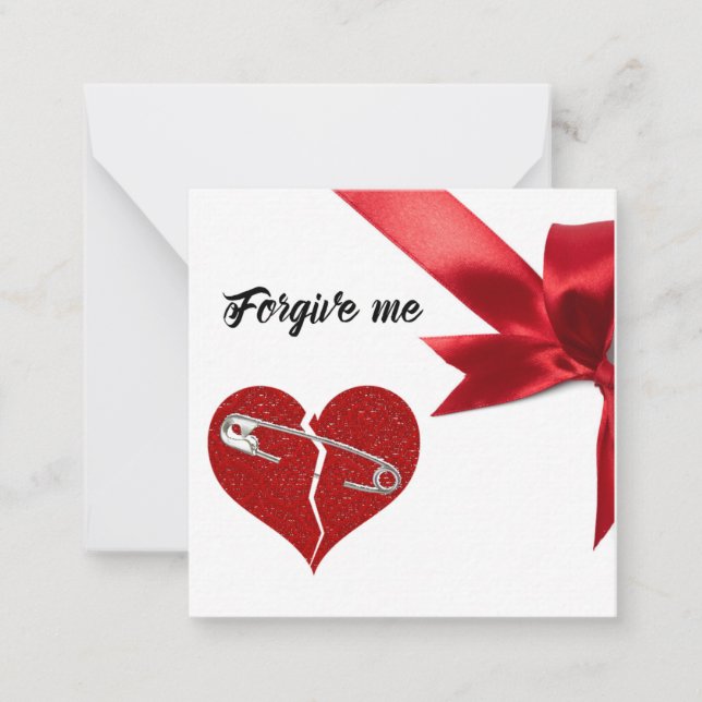Forgive me note card (Front)