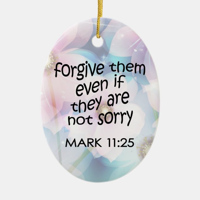 Forgive Them Ceramic Ornament (Front)