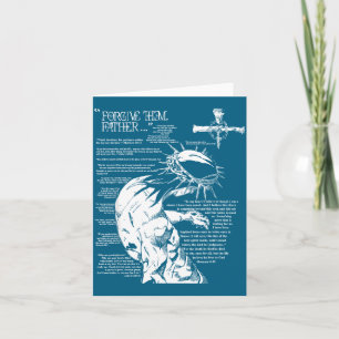 Forgive Them Father Anime Jesus Cross Tee  Card