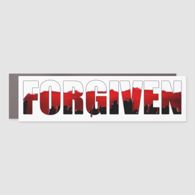 Forgiven  car magnet (Front)