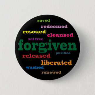 Forgiven Christian button (black)