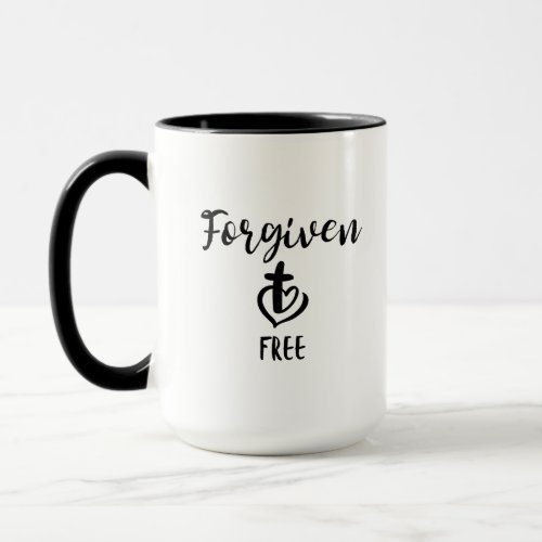Forgiven  Free Black  White Mug