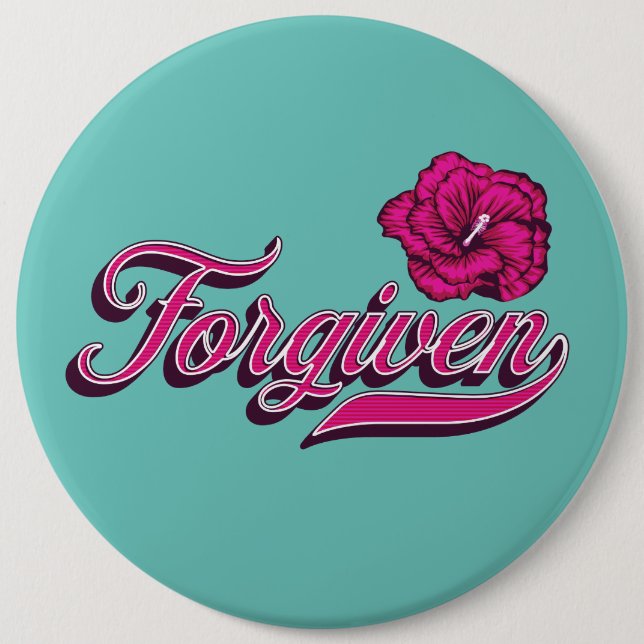 Forgiven Hibiscus  Button (Front)