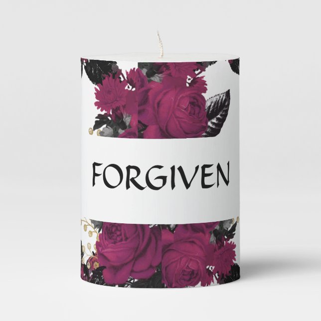 Forgiven Rose Candle (Front)
