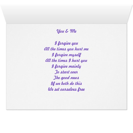 Forgiveness Card (Inside Horizontal (Bottom))