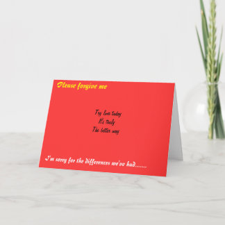 Forgiveness greeting cards