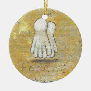 Forgiveness healing recovery ghosts the past art ceramic ornament