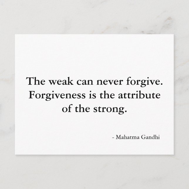 Forgiveness quote - postcard (Front)