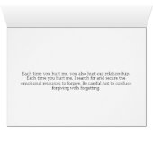 Forgiving and Forgetting (Inside Horizontal (Bottom))