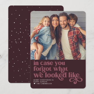 Forgot What We Looked Like | Christmas Photo Holiday Card