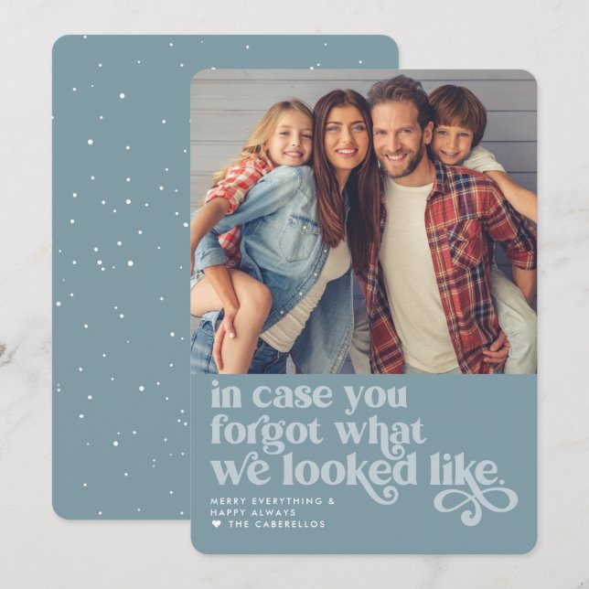 Forgot What We Looked Like | Christmas Photo Holiday Card (Front/Back)