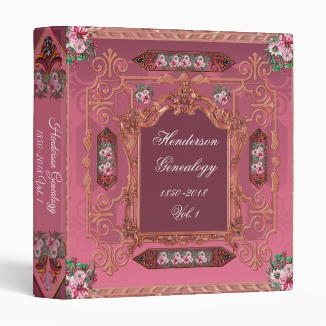 Forgotten Days Victorian Genealogy 3 Ring Binder (Front/Spine)