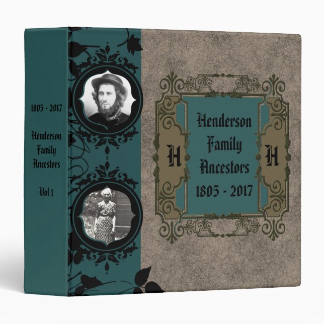 Forgotten In Time Ancestor Genealogy Binder (Front/Spine)