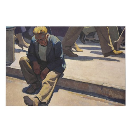 Forgotten Man 1934 by Maynard Dixon Faux Canvas Print