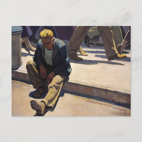 Forgotten Man 1934 by Maynard Dixon Postcard
