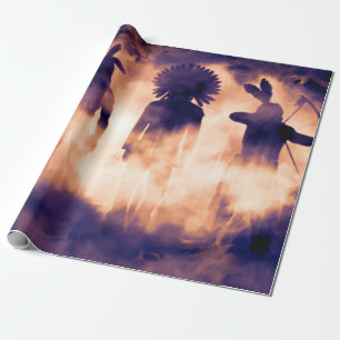 Forgotten Native American Warriors Emerging from t Wrapping Paper