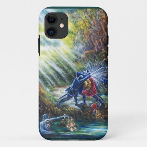 FORGOTTEN ROSE Fighting KnightsMoney and Devil iPhone 11 Case
