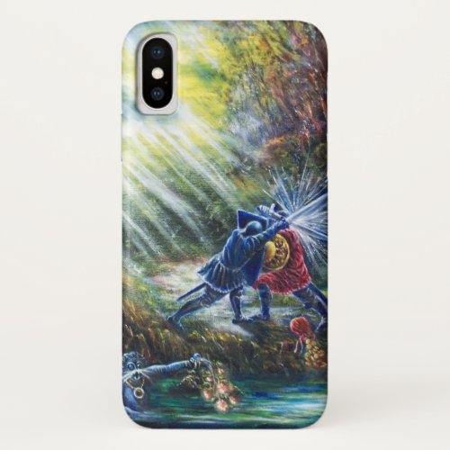 FORGOTTEN ROSE Fighting KnightsMoney and Devil iPhone X Case