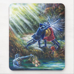 FORGOTTEN ROSE Fighting Knights,Money and Devil Mouse Pad