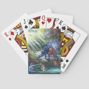 FORGOTTEN ROSE Fighting Knights,Money and Devil Poker Cards