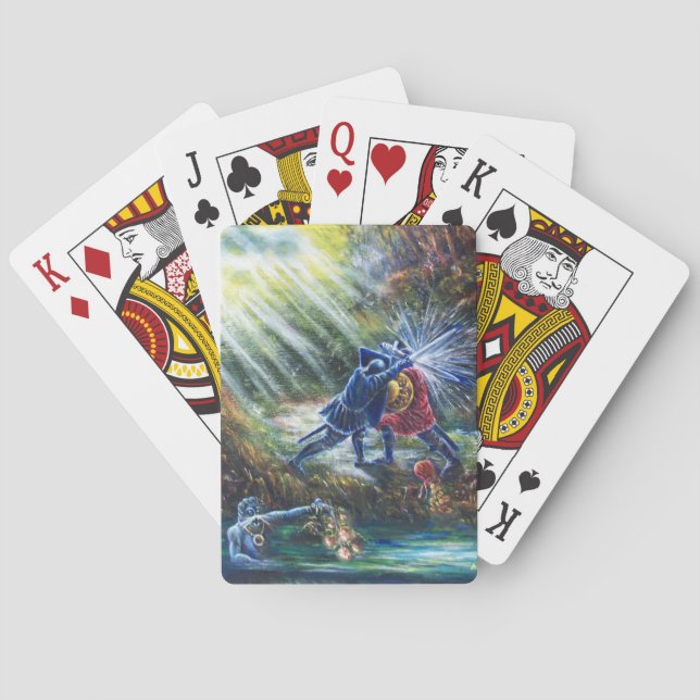 FORGOTTEN ROSE Fighting Knights,Money and Devil Poker Cards (Back)