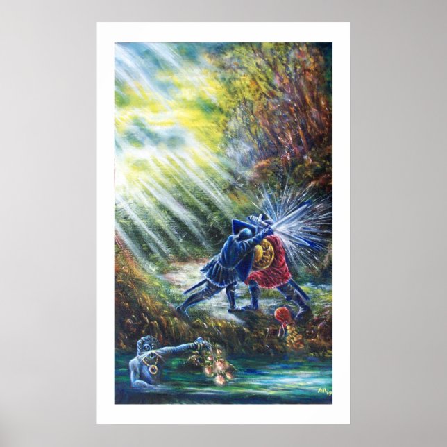 FORGOTTEN ROSE Fighting Knights,Money and Devil Poster (Front)