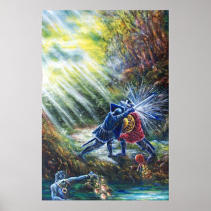 FORGOTTEN ROSE Fighting Knights,Money and Devil Poster