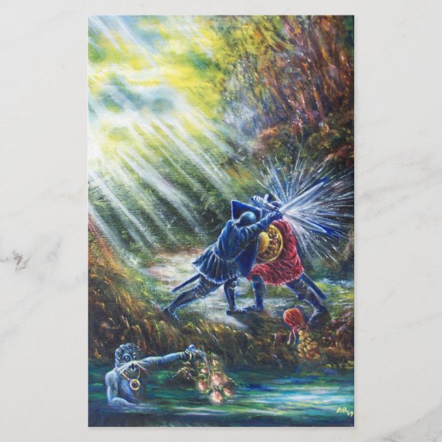 FORGOTTEN ROSE Fighting Knights,Money and Devil Stationery (Front)