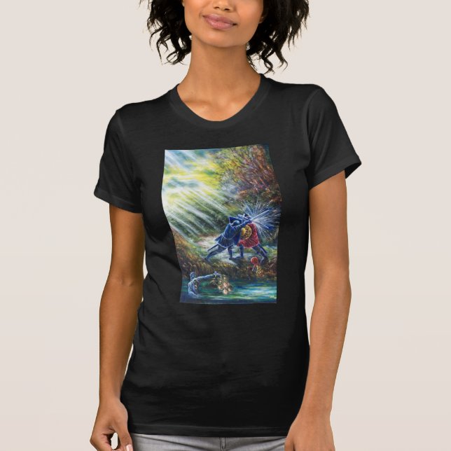 FORGOTTEN ROSE Fighting Knights,Money and Devil T-Shirt (Front)