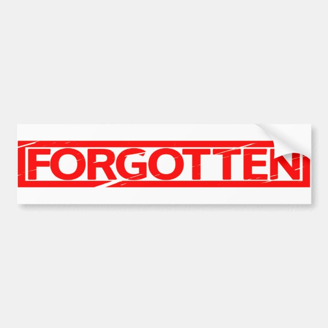 Forgotten Stamp Bumper Sticker (Front)