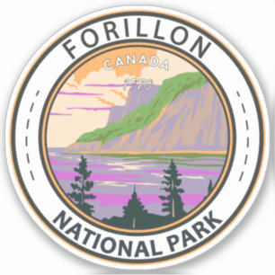 Forillon National Park Canada Travel Art Vintage Sticker