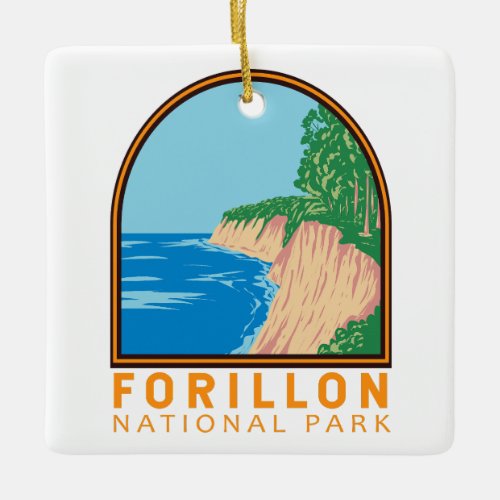 Forillon National Park Canada Vintage Art Ceramic Ornament