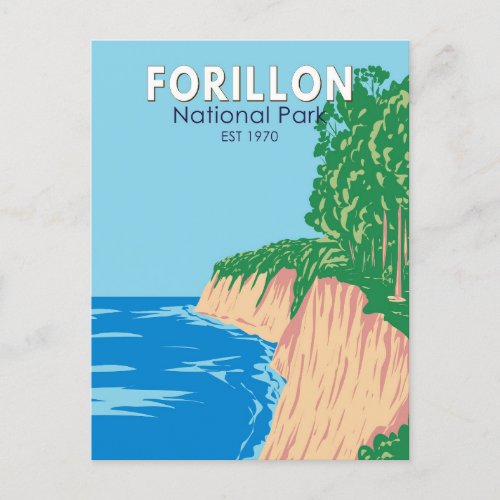 Forillon National Park Canada Vintage Art Postcard