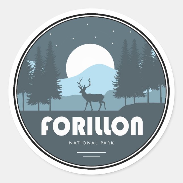 Forillon National Park Deer Classic Round Sticker (Front)