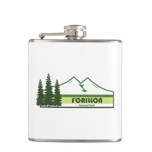 Forillon National Park Green Stripes Flask