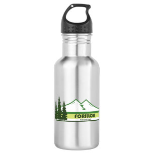 Forillon National Park Green Stripes Stainless Steel Water Bottle