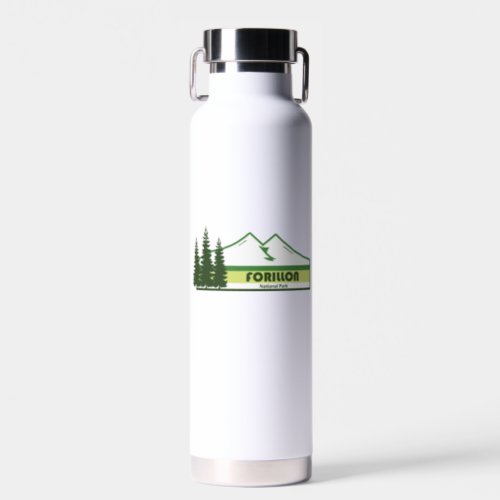 Forillon National Park Green Stripes Water Bottle