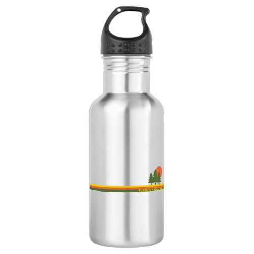 Forillon National Park Pine Trees Sun Stainless Steel Water Bottle