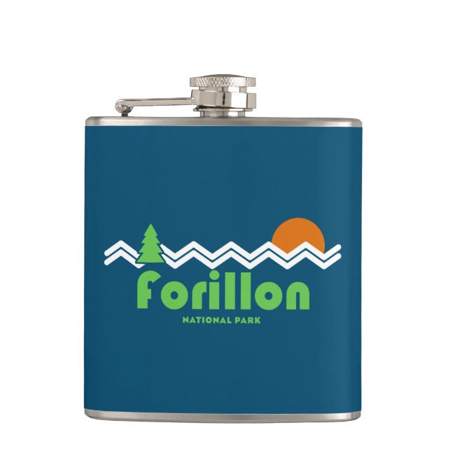 Forillon National Park Retro Flask (Front)