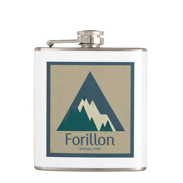 Forillon National Park Rustic Flask (Front)