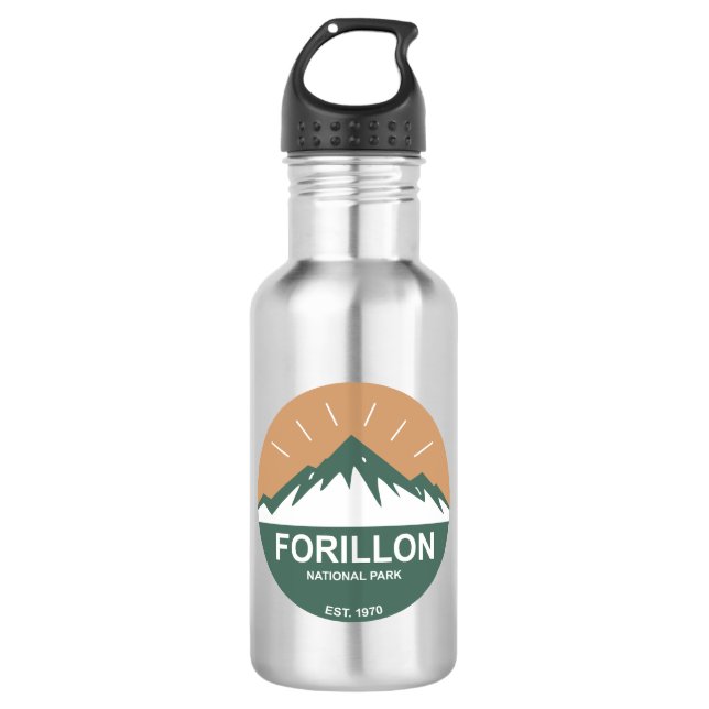 Forillon National Park Stainless Steel Water Bottle (Front)