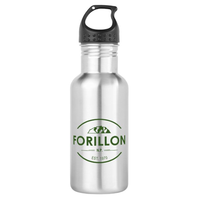 Forillon National Park Stainless Steel Water Bottle (Front)