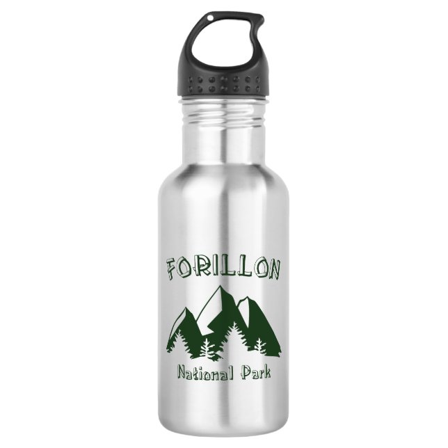 Forillon National Park Stainless Steel Water Bottle (Front)