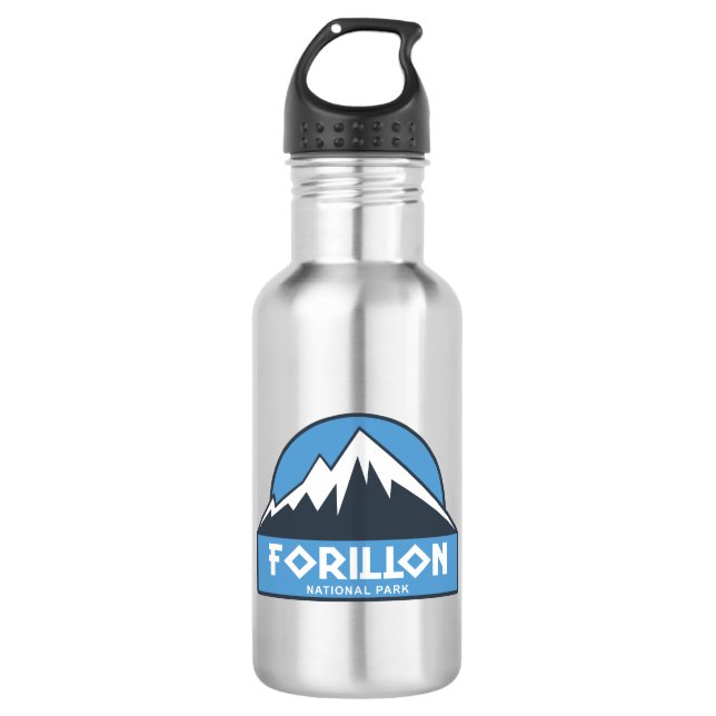 Forillon National Park Stainless Steel Water Bottle (Front)