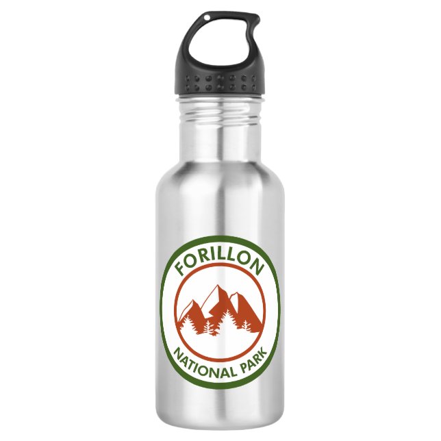 Forillon National Park Stainless Steel Water Bottle (Front)