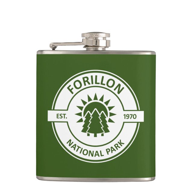 Forillon National Park Sun Trees Flask (Front)